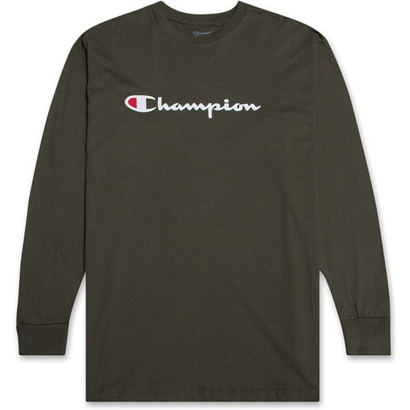 Champion Big & Tall Classic Jersey Long Sleeve Script T-Shirt