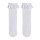 thumbnail image 1 of 4 calcetines tobilleros de encaje con puños con volantes para mujer, blanco, 1 of 4