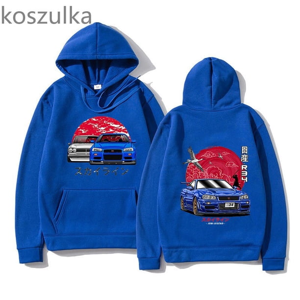 Sudadera con capucha de Anime Initial D Rising Jdm Drift Red Car para hombre, sudaderas de lana de moda, Tops de manga larga, ropa de calle Harajuku