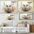 thumbnail image 4 of Designart "Beige Minimalist Deer Portrait II" Animals Deer Wall Decor, 4 of 7