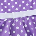 thumbnail image 5 of IBTOM CASTLE Girls 50s Vintage Polka Dot Flower Swing Rockabilly Prom Party Tea Dress Kids Audrey Wedding Formal Cocktail Evening Gown 9-10 Years Cap-Purple, 5 of 6
