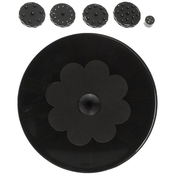 Hemoton  Hanging Bird Bath Solar Fountain for Birdbath Small Water Pump Black