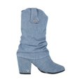 thumbnail image 2 of Platonia|Bota Vaquera Cowboy Denim Ivanna Mezclilla Desmontable Mujer, Bota Moderna Estilizada Cowboy, 2 of 5