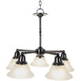 thumbnail image 2 of Monument 617259 5-Light Brushed Nickel Chandelier with Frosted Glass, 2 of 2