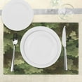thumbnail image 3 of Ambesonne Camo Place Mats Set of 4, Glass Effect Abstract, Standard Size, Pale Green Brown Green, 3 of 6