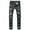 Black, variant on Douhoow Men's Ripped Skinny Jeans Frayed Destroyed Trousers Denim Pants S-3XL