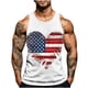 thumbnail image 2 of Camiseta sin mangas de cuello redondo para hombre, con estampado del Día de la Independencia, cuello redondo, estilo informal, deportiva, para hombre, 2 of 5