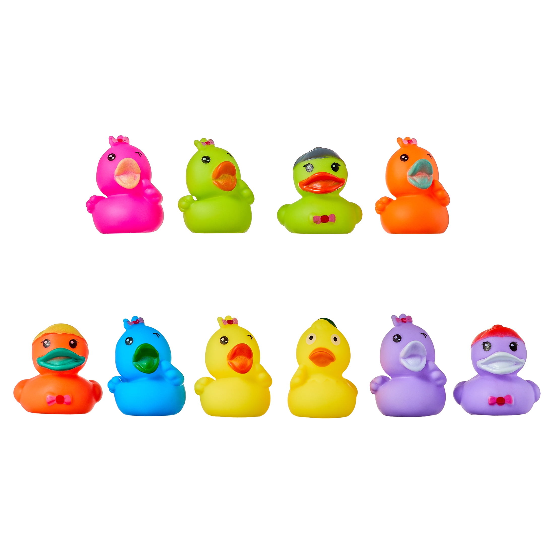 Pen+Gear 22-Count Mini Rubber Duck Award Assortment Set for Classroom Rewards in Reusable Bucket