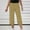 Khaki, variant on HAOTAGS Summer Capri Pants for Girls(4-14), Solid Color Casual Elastic Waist Pants with Pockets Blue 7 Years