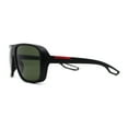 thumbnail image 3 of Mens Oversize European Design Racer Plastic Fashion Sunglasses Matte Black Green, 3 of 4