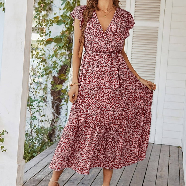 slim fit dress slacks Zapaka Women Blue Floral Homecoming Dress A-Line Spaghetti Straps Tiered Cut Out Short Cocktail Dress, Blue Flower / US14