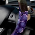 thumbnail image 5 of Grape 14.5 Inch Printing PVC Leather Auto Accessories Steering Wheel Cover Car Wheel Covers, 5 of 6