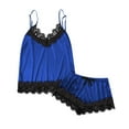 thumbnail image 1 of Conjunto de pijama sexy de seda para mujer: camisola y pantalones cortos de satén, tirantes ajustables con cuello en V, lencería para dormir y ocasiones especiales, tejido con mezcla de spandex, 1 of 6