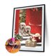 thumbnail image 2 of 5D taladro redondo completo diamante pintura Navidad cachorro imagen diamantes de imitación artesanía Likrtyny Arte deco, 2 of 8