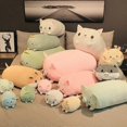 thumbnail image 3 of 20-90cm Suave Animal Lindo Esquina Bio Almohada Cojín Lindo Perro Gato Dinosaurio Cerdo Unicornio Peluche Juguete Niñas Niños Regalo de Cumpleaños,20-30cm,gato,20-30cm,gato, 3 of 4