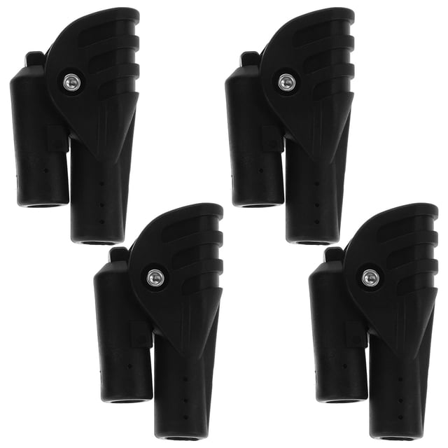 FONDOTIN 4Pcs Portable Tent Support Rod Connectors Black Lightweight Tent Pole Replacement Parts