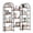 Brown, variant on 63" Tall Industrial Arched Triple‑Column 4‑Tier Bookshelf, Metal & Wood Bookcase with 11 Open Display Shelves for Living Room Bedroom Office