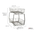 thumbnail image 3 of Closetmaid 308900 18" H X 14" W 2 Tier Kitchen Cabinet Pull Out Bottom Mount Basket, 3 of 9