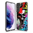 thumbnail image 3 of MUNDAZE Samsung Galaxy S20 Plus Shockproof Clear Hybrid Protective Phone Case Skull Face Graffiti Painting Art Cover, 3 of 5