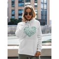 thumbnail image 2 of Green Heart Hoodie Women -Image by Shutterstock, Female 3X-Large, 2 of 4