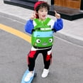 thumbnail image 2 of 3D Cartoon Bus Backpack Cute Kindergarten Knapsack for Boys Girls (Yellow), 2 of 6