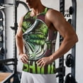 thumbnail image 5 of Lsque Big Bass Fish Pattern Mens Tank Tops Muscle Athletic Quick Dry Sleeveless Workout Fitness T Shirts Beach Tank Top, Loose-fit Sleeveless Shirt for Men-Small, 5 of 7