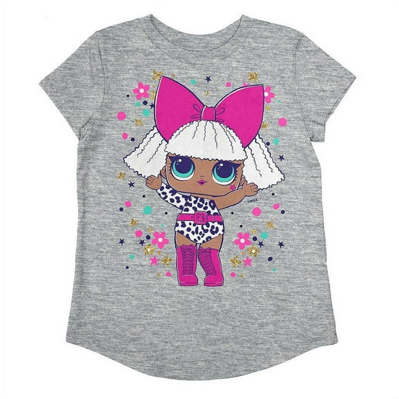Girls 4-12 L.O.L. Surprise! Doll Graphic Tee, Girl's, Size: 5, Med Grey
