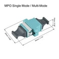 thumbnail image 2 of SM/MM MPO Fiber Optic Connector, Quick Optical Adapter for OM3 MPO/MTP UP-DOWN Mount Sky Blue 44x25x10mm, 2 of 7