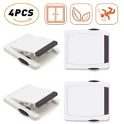 4 Pcs Sliding Glass Door Child Locks Baby Safety Proofing Lock for Window Door Patio Closet (Coffee)