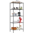 thumbnail image 1 of Large Wire Shelving Unit 5-Tier Metal Storage Shelves Heavy Duty Garage Shelving Adjustable Storage Shelf Rack with Leveling Feet for Home Kitchen Garage 14"" Dx23.8 Wx60 H Black, 1 of 5