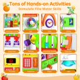 thumbnail image 2 of Innosky Busy Board Juguetes Montessori para niños pequeños de 1 año y niña Juguetes para bebés de 12 a 18 meses Juguetes sensoriales para niños pequeños de 1 a 3 años Juguetes de viaje educativos bili, 2 of 7