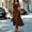Brown, variant on Morttic Women's Solid Color Sleeveless Cowl Neck Midi Dress – Elegant Ruched Tied Waist A-Line Dress Office & Party Wear Brown，M