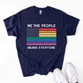 thumbnail image 2 of Rainbow Flag Patriotic T-Shirt, Pride Month Shirt, LGBT Pride Parade Tshirt, Equal Right Shirt, Lesbian Pride Tee, 2 of 3