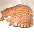 thumbnail image 5 of 1 pcs Cute Cat Shape Entrance Carpet Soft Dust Removal Polyester Thicken Anti-Slip Door Carpet Doormat Footpad Kitten Door Mat L 3, 5 of 8