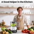 thumbnail image 6 of VAVSEA Food Processor and Vegetable Chopper, 500W Electric Food Chopper, 6 Functions for Slicing, Shredding, Chopping, Pureeing, Dough, Emulsifying, 12 Cup, 6 of 10