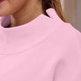 thumbnail image 5 of Winter Sweatshirts for Women Solid Color Long Sleeve Casual Fashion Loose Turtleneck Pullover Cozy Trendy Pullover Sweatshirts with Pockets, 5 of 7