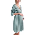 thumbnail image 2 of Oudiya 3 in 1 Labor/Delivery/Hospital Gown Maternity Dress Nursing Nightgown Sleepwear for Breastfeeding, 2 of 6