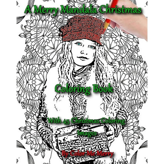 Merry Mandala Christmas Coloring Book (Paperback)