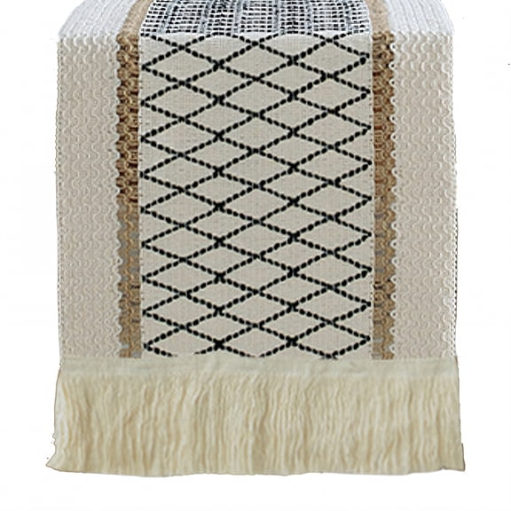AUQ Table Runner,Natural Cotton Table Runner 48 Inches Long,Simple Upkeep Farmhouse Table Decor,Style1,30*120cm