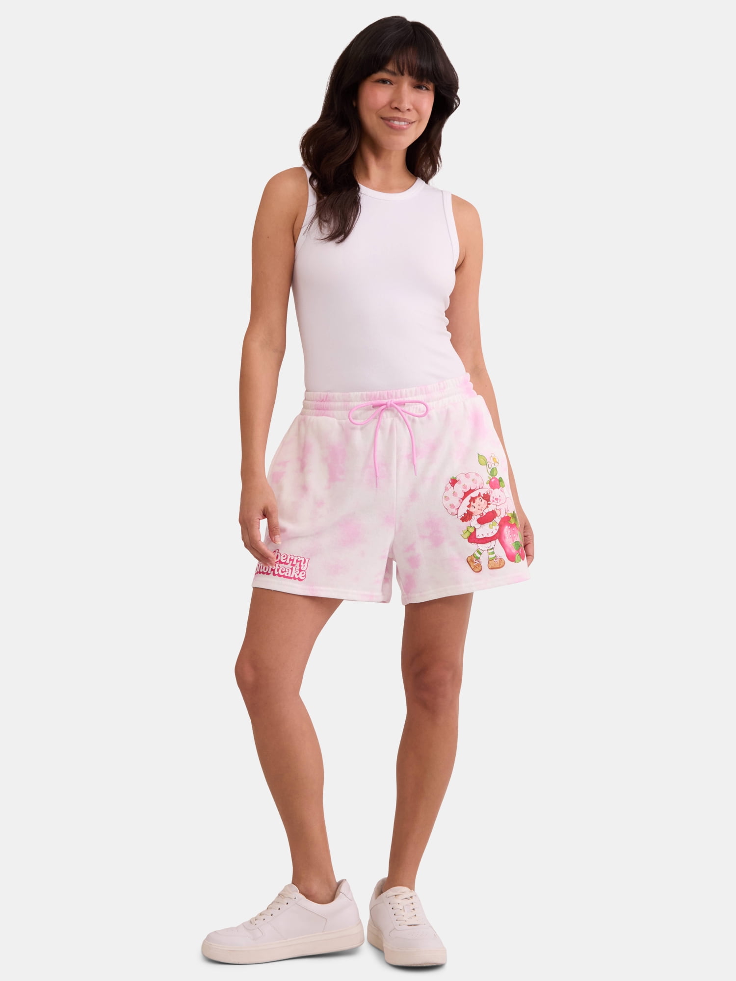 Strawberry Shortcake Women's Tie Dye Shorts, Sizes XXS-XXL
