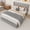 Light Grey, variant on Euroco Full Size Platform Bed with Lift Up Storage and USB Charing Station, Modern Storage Bed with Wingback Headboard, Grey