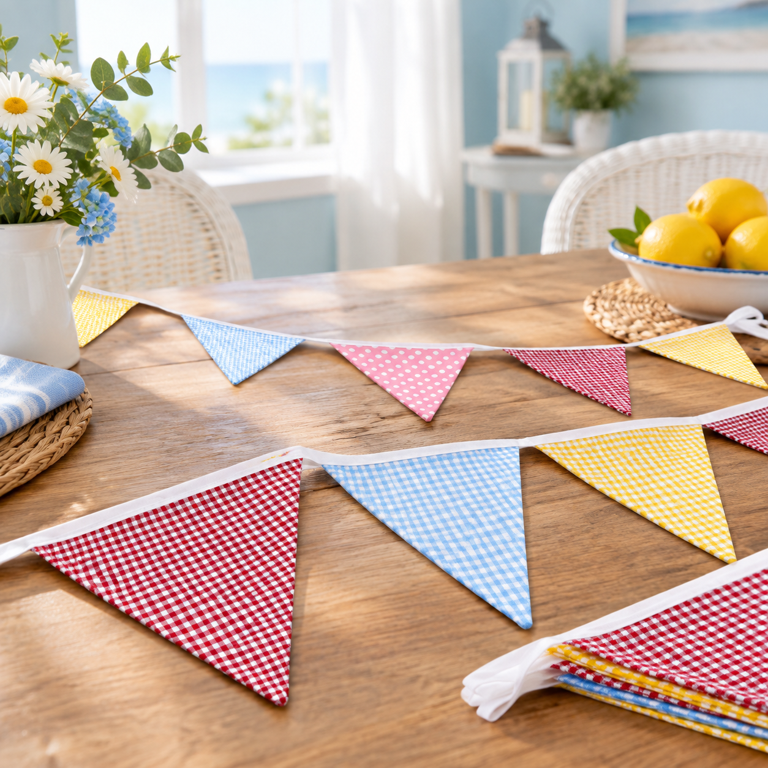 Bunting Banner Flag268 Multicolor Cotton Double-Sided Triangle Pennant ...