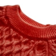 thumbnail image 6 of Fdrone Teen Girls Oversized Cable Knit Sweater Solid Color Long Sleeve Crew Neck Vintage Sweater Cozy Pullover Fall Winter Warm Fuzzy Sweatshirt, 6 of 7