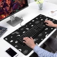thumbnail image 2 of Long Mouse Pads for Desk,Black Halloween Occult Patterns Desk Mats on Top Of Desks, Desk Mouse Pad Extra Large with 3mm Non-Slip Base and Stitched Edge for Gaming,Office,Work,Home 31.5"x15.7", 2 of 6