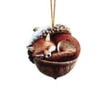 thumbnail image 4 of 5PCS 3D Forest Animal Acorn Ornaments, Woodland Christmas Tree Decorations , Rustic Hanging Ornaments for Christmas Tree Wreath Garland Mantel Home Holiday Decor, 4 of 7