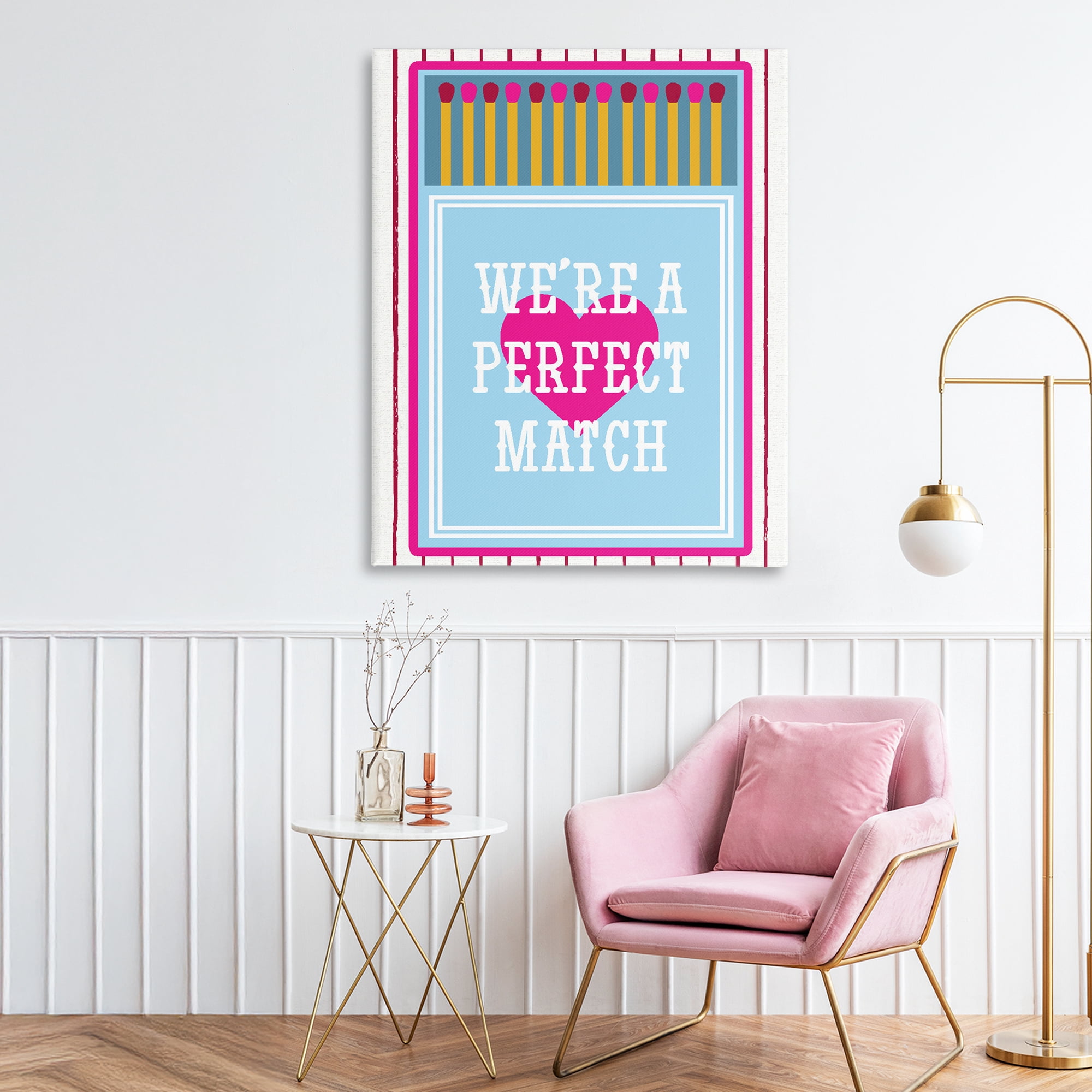 Stupell Industries We're A Perfect Match Canvas Wall Art, design by Lil' Rue