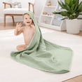 thumbnail image 2 of Toallas con Capucha para Bebé 2 Pzas, Grandes 81 x 81 cm  6 Capas de Algodón Muselina 100%  Suaves y Absorbentes para Bebés, Niños y Niñas  Diseño Unisex para la Hora del Baño Salvia, 2 of 5