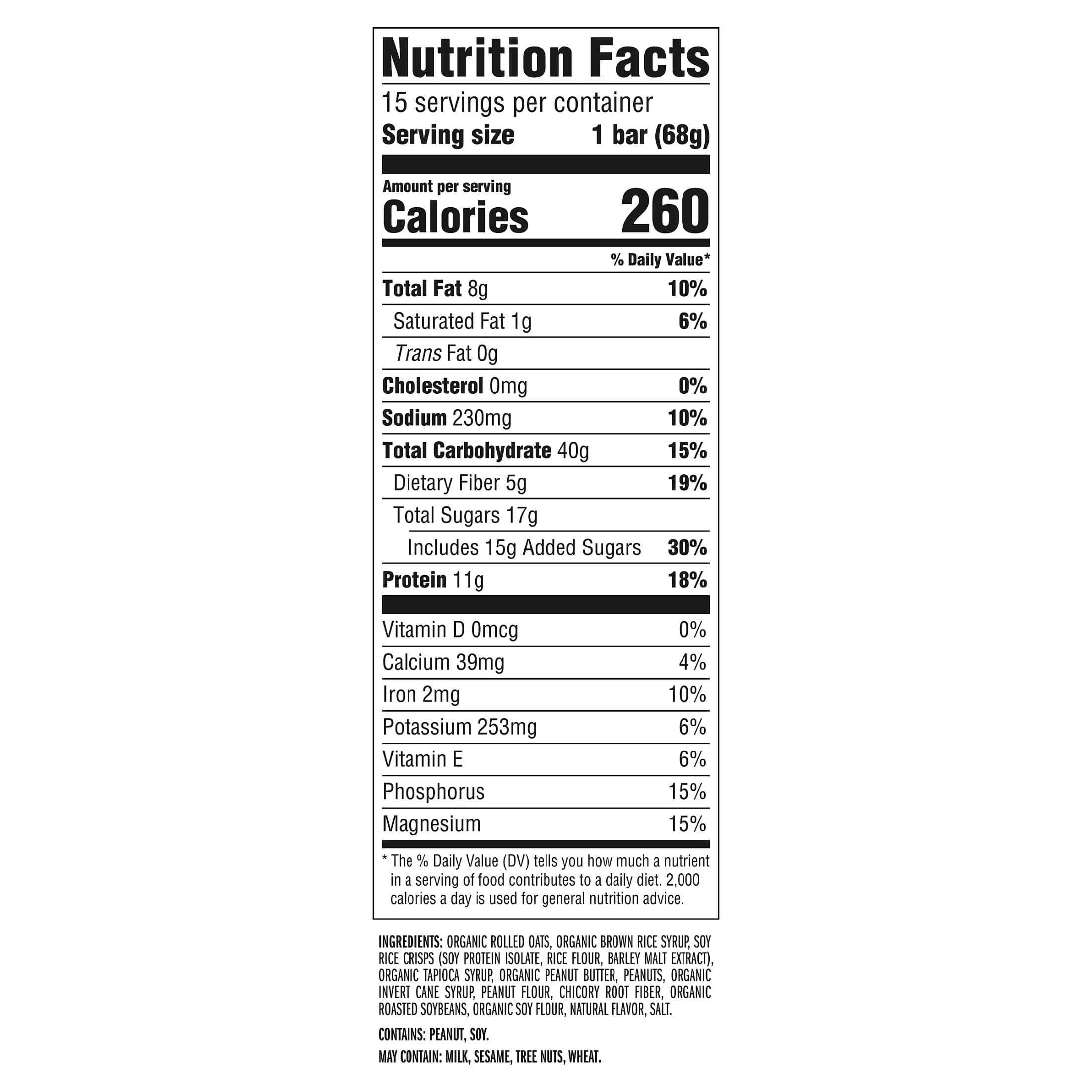 CLIF BAR Energy Protein Bars, Crunchy Peanut Butter, 15ct