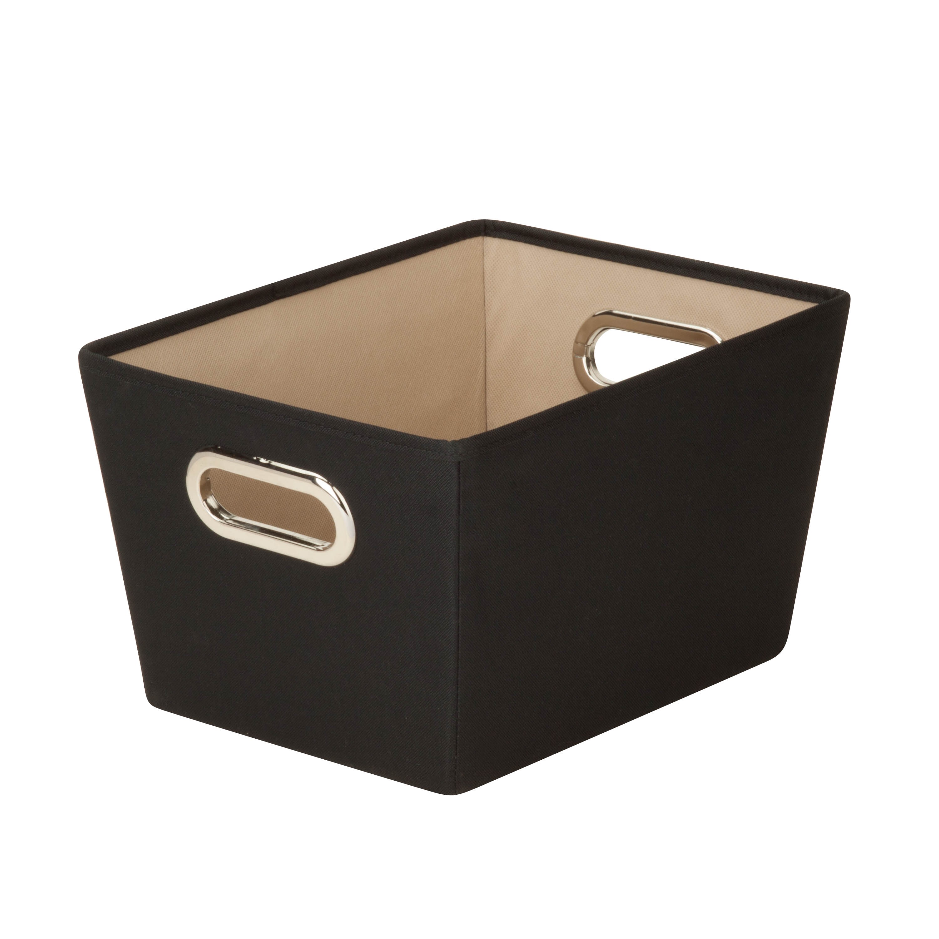 Honey-Can-Do Polyester Storage Bin with Handles, Black - image 2 of 3