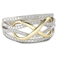 thumbnail image 2 of Minnieouse Anillo de mujer elegante cristal cruzado decorativo mano joyería chapado vacaciones aniversario decoración colgante colgante Ropa, zapatos y accesorios Miscelánea talla 7 Minnieouse  AP015524-03, 2 of 6